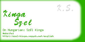 kinga szel business card